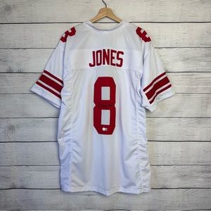 NY Giants "DANNY DIMES" Custom Jersey Daniel‎ Jones Signed Beckett Witnessed XL
